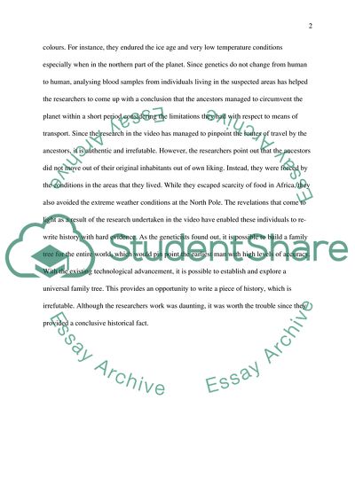 Reflection paper on Journey of Men video