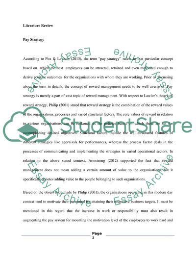 Pay Systems, Performance-Relate to Pay, Performance Related to Pay and Managerial Control