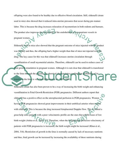Research of Sildenafil Citrate