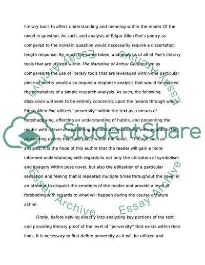 Perversity in Edgar Allen Poes The Narrative of Arthur Gordon Pym