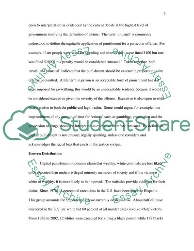 Death Penalty Distribution - Is It Unfair