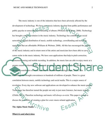 The Music Industry and Mobile Technology