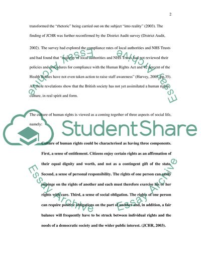 Towards a Human Rights Culture