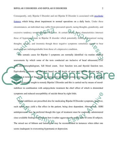 Bipolar I Disorder and Bipolar II Disorder