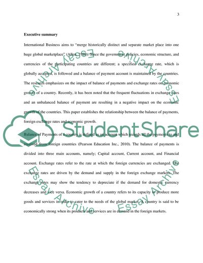 Balance of Payments and the Exchange Rate