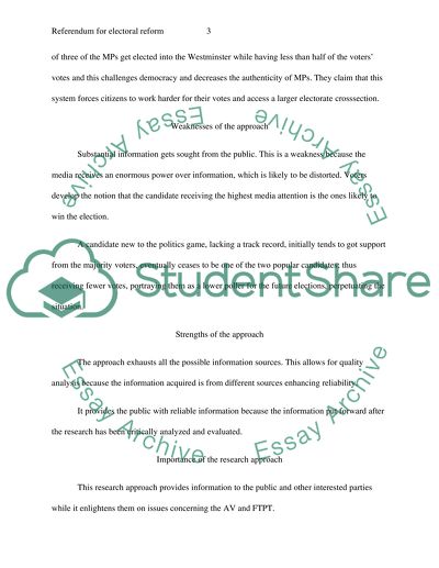 Recent Referendum for Electoral Reform in the UK