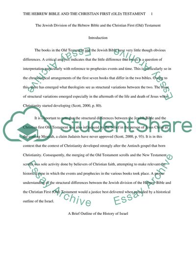 Hebrew Bible and Christian First Testament