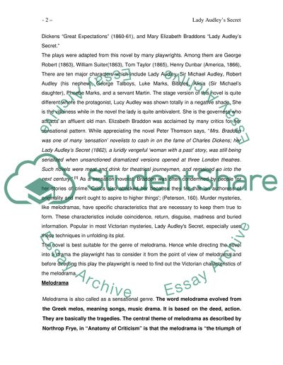 Directing Melodrama: Lady Audleys Secret by Mary Elizabeth Braddon