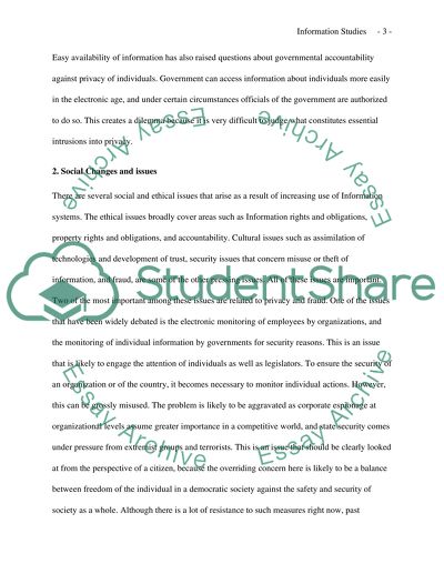 Social Issues Related to Availability of Information