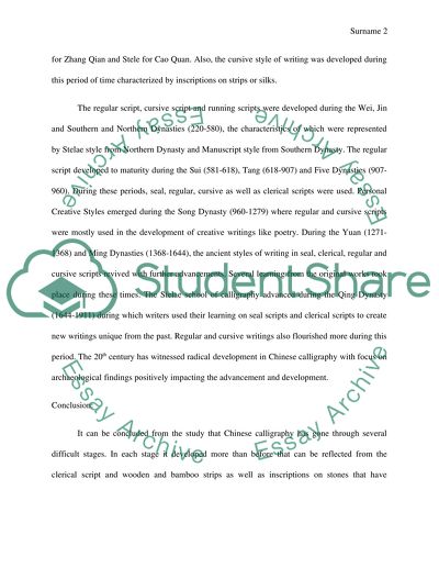 History of chinese calligraphy and its chatracteristics