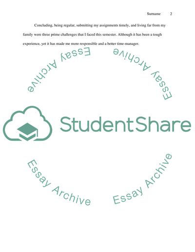 Challenges that i faced this semester