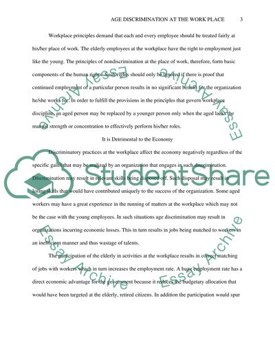 Age Discrimination at the Workplace