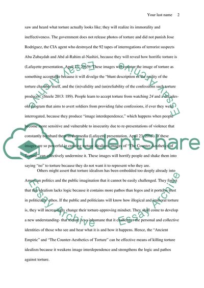 Killing Torture Idealism: Logos in Intuition and Pathos in Counter-Aesthetics of Torture