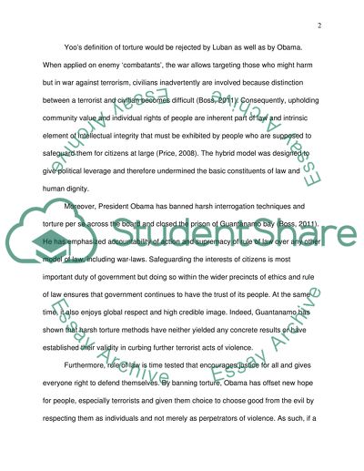 PSY2000 - Perspectives on Torture and the War on Terrorism