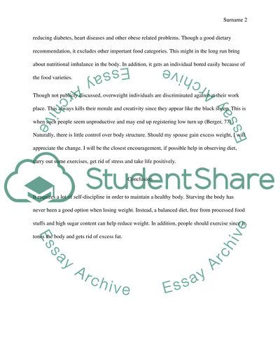 Lifestyle Health Problem of Obesity