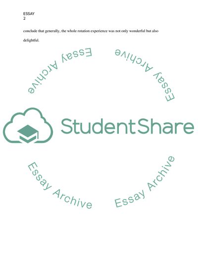 Clinical Assistant Rotation as an Experience for a Learner