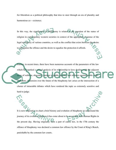 Laws of Blasphemy and Human Rights