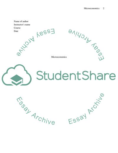 The Peculiarities of Microeconomics