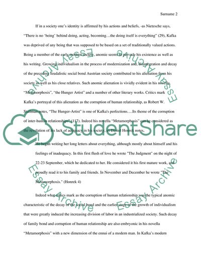 Influence of Kafkas Life on His Art of Writing