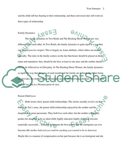 Two Kinds and The Rocking Horse Winner: An Analysis