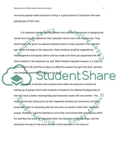 Multicultural education essay