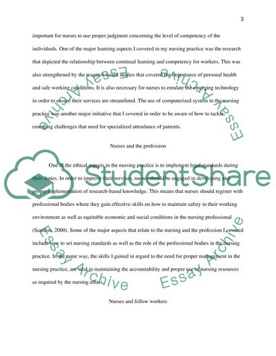 Describe how your nursing practice paralleled the code of ethics