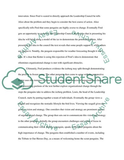 Summary of the book Our iceberg is melting