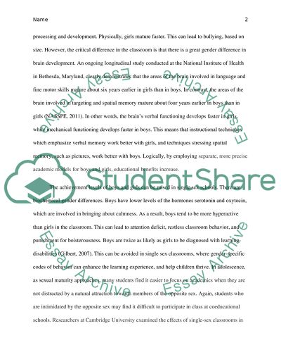 Gender-Separate Schools Increase Educational Benefits