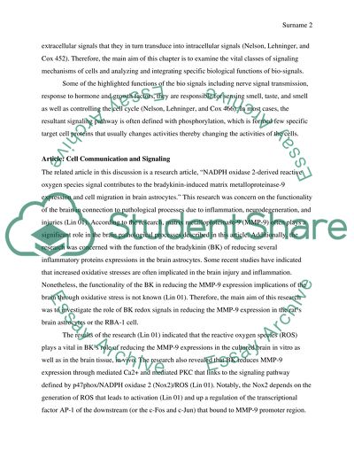 Chapter 12: Biosignaling