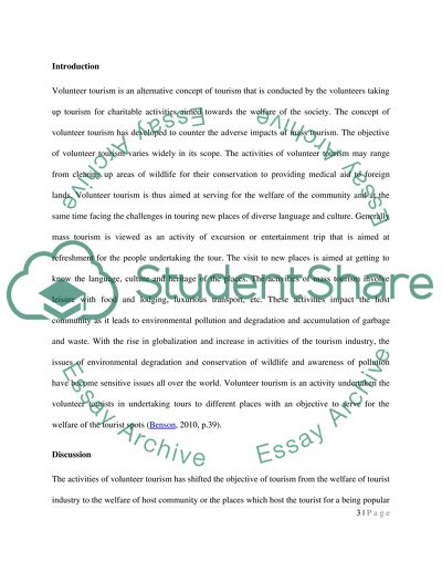 The Impact of Volunteer Tourism on Host Communities