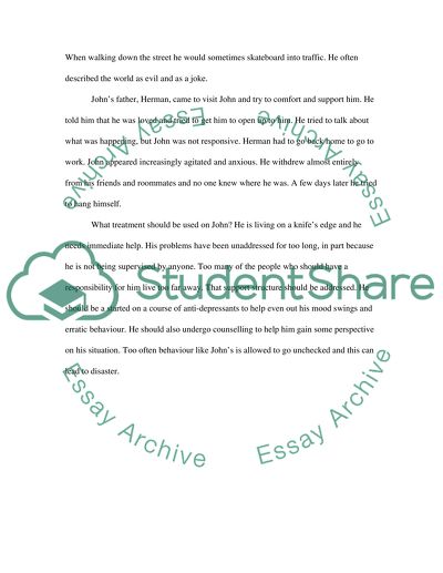 Case Study Suicide Among Adolescents