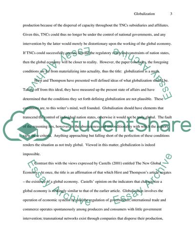 The Meaning of Globalization