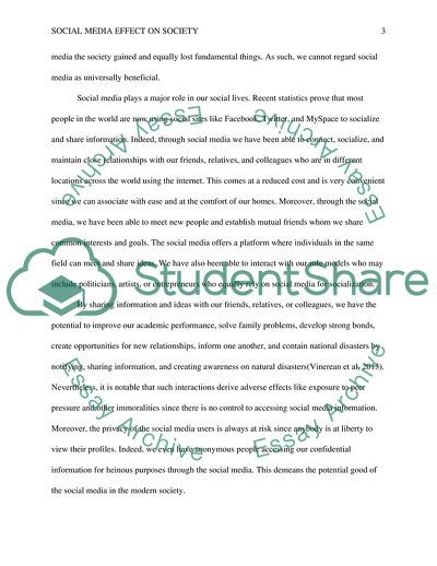 Social Media Effect on Society