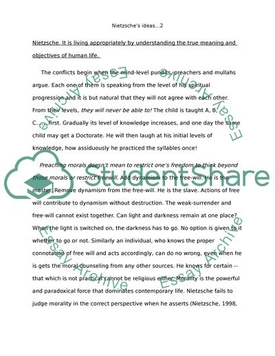 Nietzsches ideas to modern society