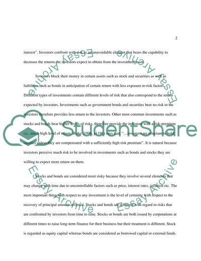 Risk Involved In Investment And Portfolio Management