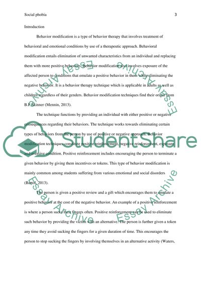 Options for Behavior Modification