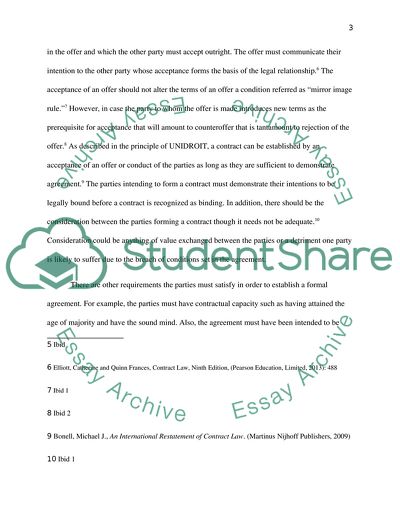 Formation of a Contract Case: Andalasia and Arundel PLC
