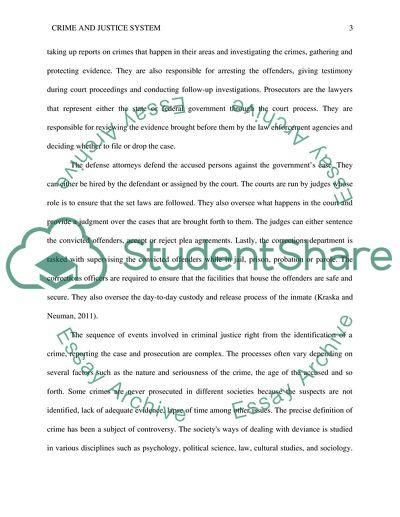 Analysis of Crime Problems and the Justice System