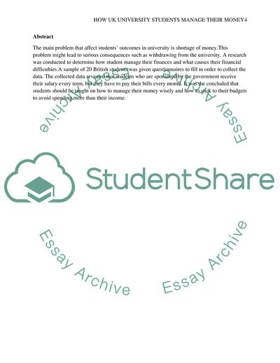 The Problem of Lack of Money for Students