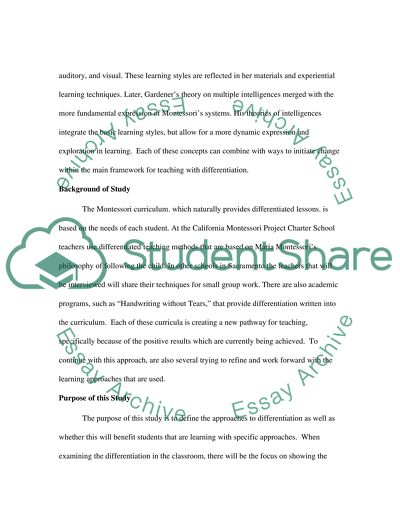 differentiated instruction research paper