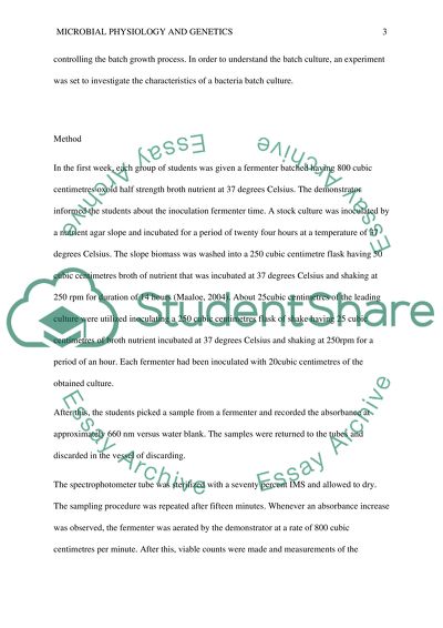 Microbial Physiology and Genetics