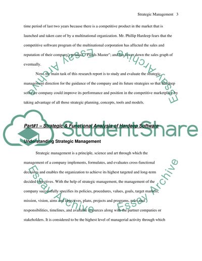 Strategic Management direction