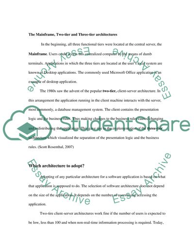 Software Architectures