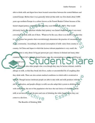 Should We Drink Our Milk