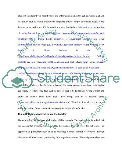 Why do People Prefer to Eat Low-Fat Food