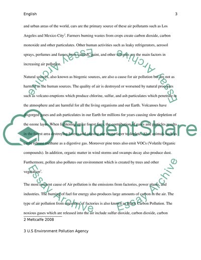 Sources of air pollution