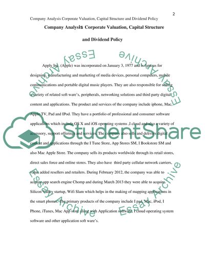 Corporate Valuation, Capital Structure, and Dividend Policy