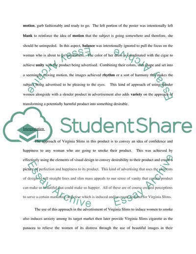 The Advertisement of Virginia Slims Cigarette