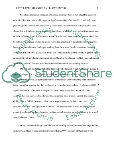 Foster Care Kids Need an Education Too