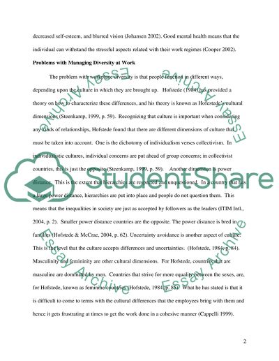 The Individual at Work